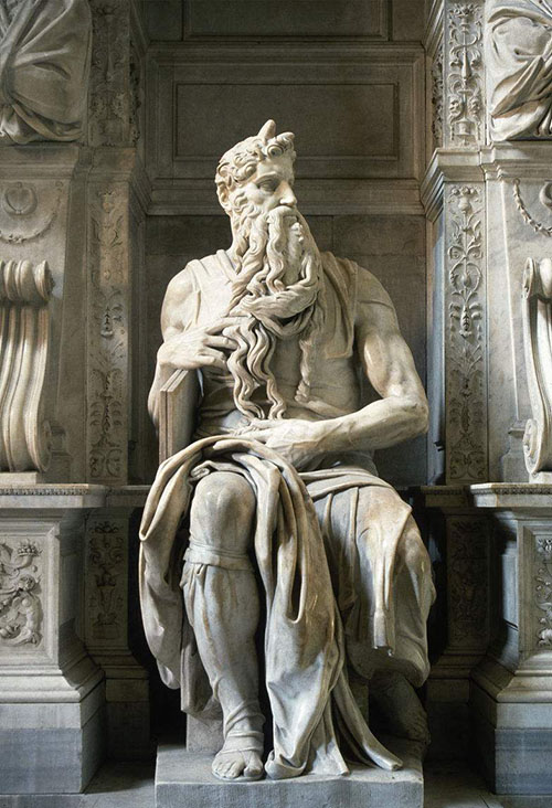 米开朗基罗雕塑作品赏析 摩西雕像作品赏析